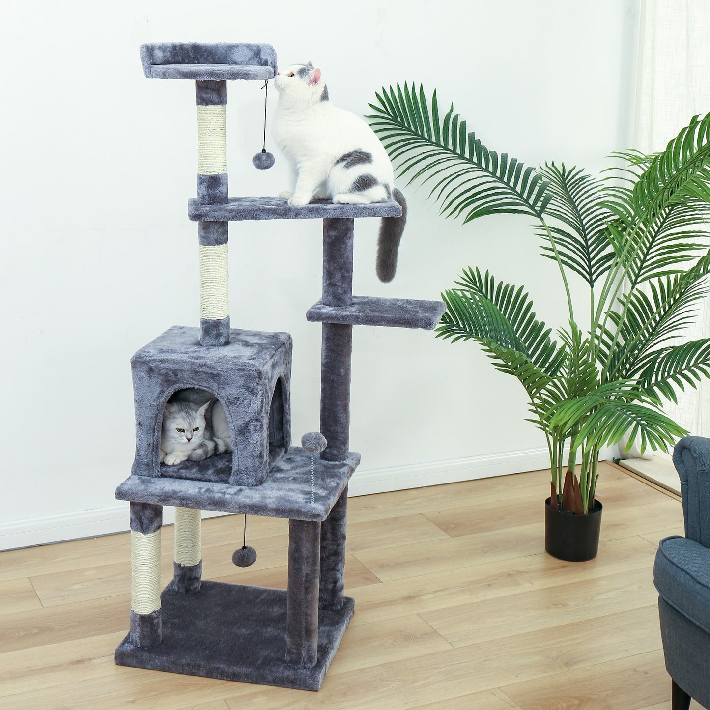 Pet Cat Jumping Toy with Ladder Scratching Wood Climbing Tree for Cat Climbing Frame Cat Furniture Scratching Post #0201