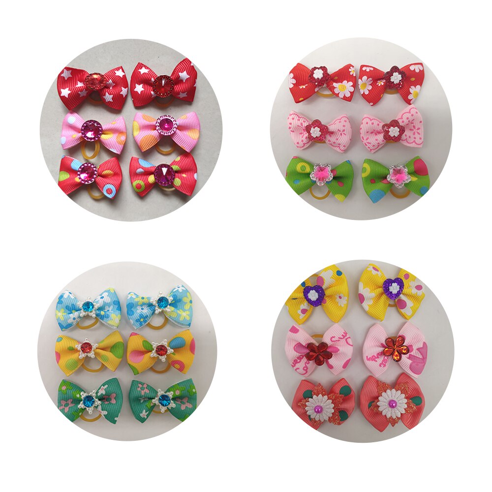 New 100/50/lot Dog Grooming Bows Diamond Pearls Style pet hair bows dog hair accessories pet shop dog acessories