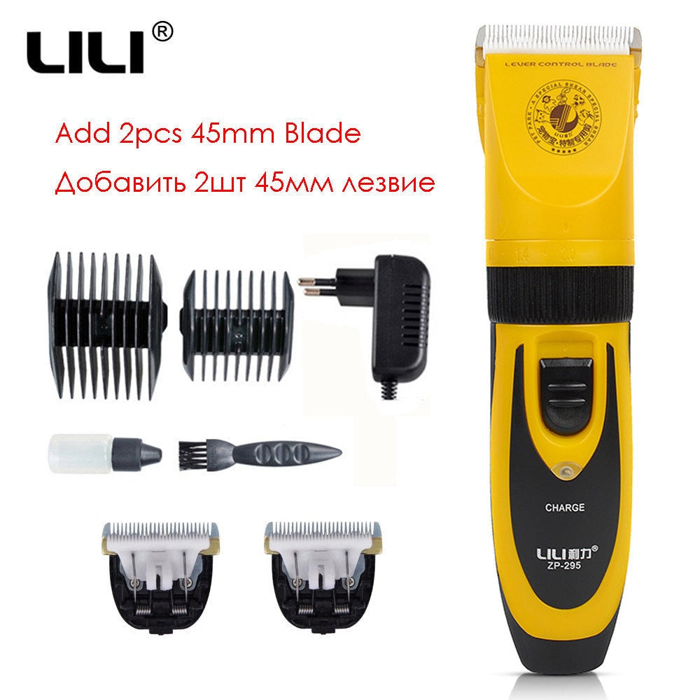 LILI Dog Hair Trimmer ZP 295 Professional Pet Clippers 35W Rechargeable Electric Cat Shaver Grooming Animals Haircut Machine