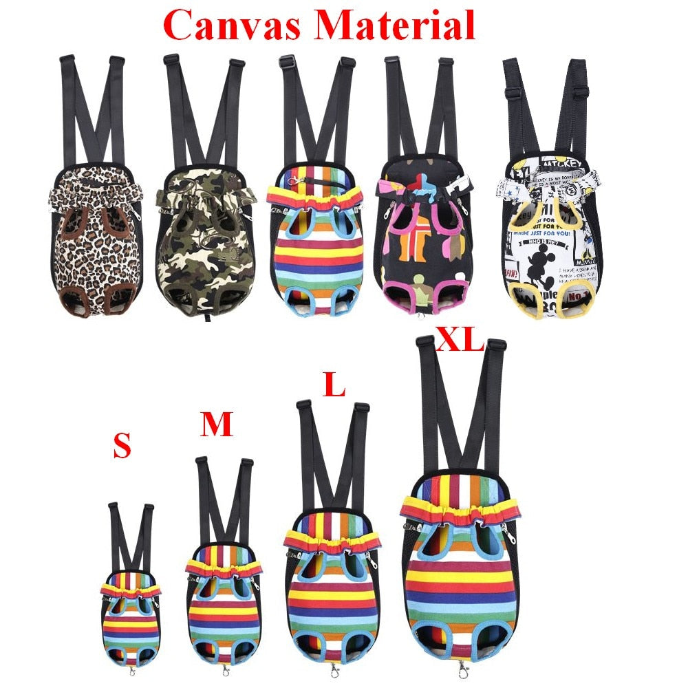 HQ Pet Carrier Dog Front Chest Backpack Five Holes Backpack Dog Outdoor Carrier Tote Bag Sling Holder Mesh  Cat Puppy Carrier