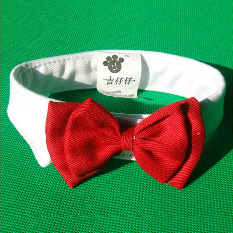 Hot Wholesale Pet Supplies Red Colors Cats Dog Tie Wedding Accessories Dogs Bowtie Collar Holiday Decoration Christmas Grooming