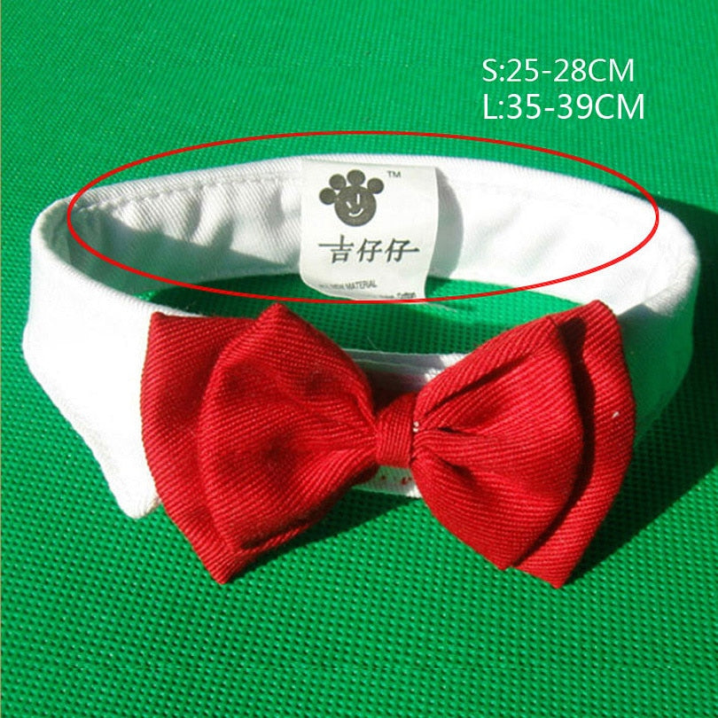 Hot Wholesale Pet Supplies Red Colors Cats Dog Tie Wedding Accessories Dogs Bowtie Collar Holiday Decoration Christmas Grooming