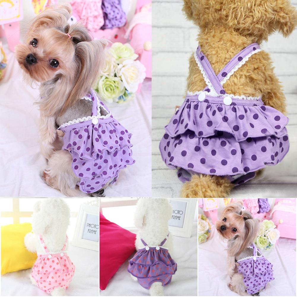 New Pet Dog Panties Strap Sanitary Adjustable Dog Dot Pet Underwear Shorts Diaper Anti-Harassment Pet's Menstrual Period Diapers