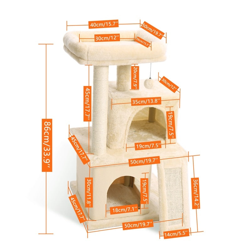 Pet Cat Jumping Toy with Ladder Scratching Wood Climbing Tree for Cat Climbing Frame Cat Furniture Scratching Post #0201