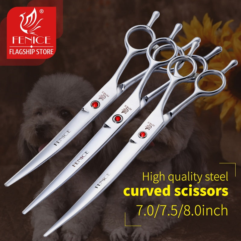 Professional Pet Grooming Shears Dogs Curved Scissors for Dog Beauty