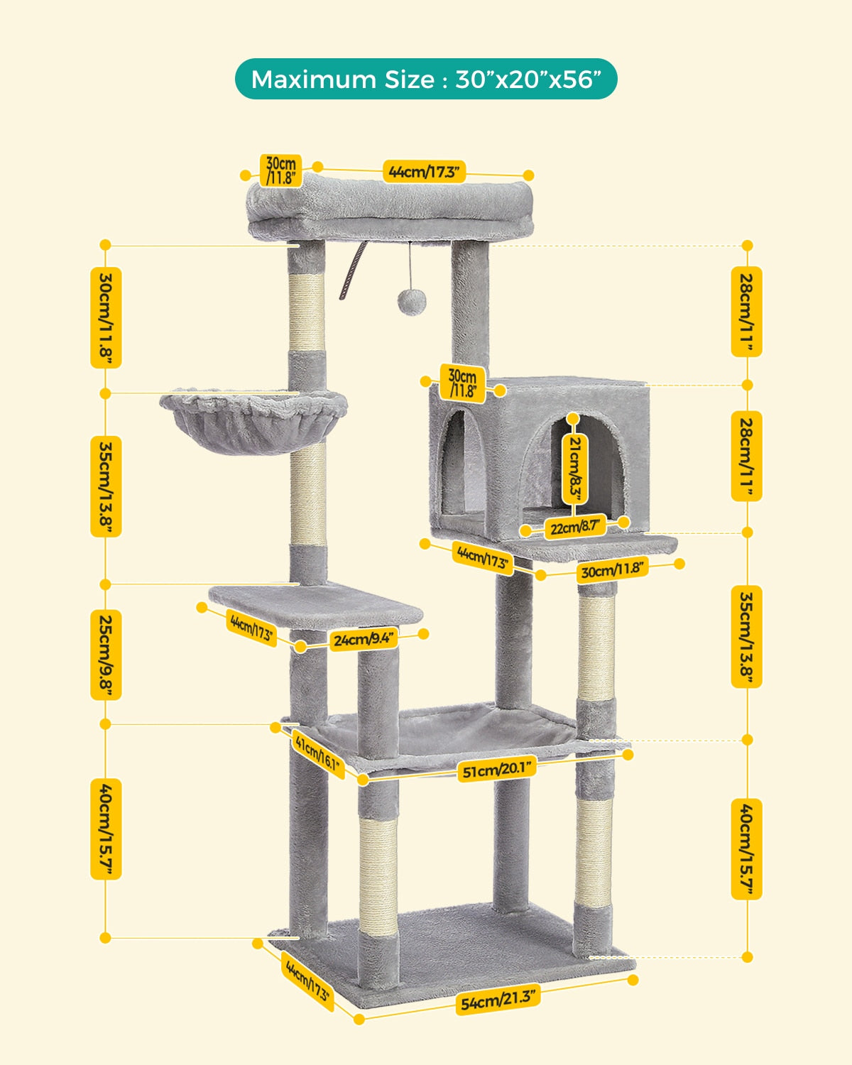 Pet Cat Jumping Toy with Ladder Scratching Wood Climbing Tree for Cat Climbing Frame Cat Furniture Scratching Post #0201