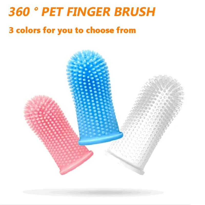 Dog Super Soft Pet Finger Toothbrush Teeth Cleaning Bad Breath Care Nontoxic Silicone Tooth Brush Tool Dog Cat Cleaning Supplies