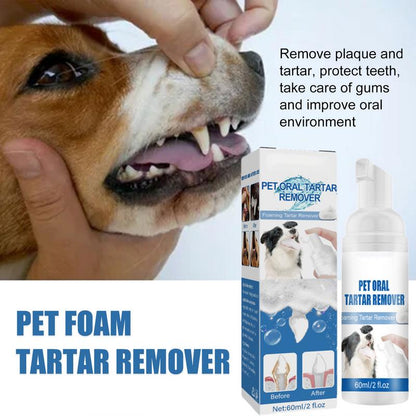 Pet Tartar Remover Natural Plaques Off & Tartar Remover For Dogs & Cats Freshen Breath Foam For Dogs & Cats Support Healthy Gums