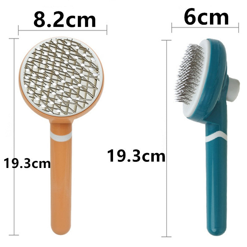 Cat Brush One Button Cat Hair Remover Massage Cats Comb Stainless Steel Pet Grooming Dog Brush Automatic Cats Comb Pet Products