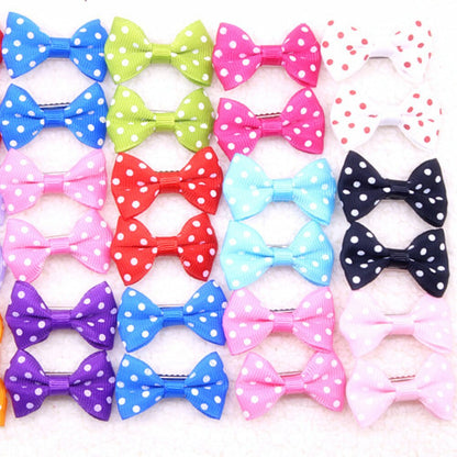 10/20/30pcs New 20 Styles Pet Dog Grooming Accessories Products Hand-made Small Dog Hair Bows Cat Hair Clips Boutique Wholesale