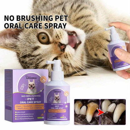 50ml Pet Oral Cleanse Spray Dogs Cats Mouth Fresh Teeth Clean Deodorant Prevent Calculus Remove Kitten Bad Breath Pet Supplies